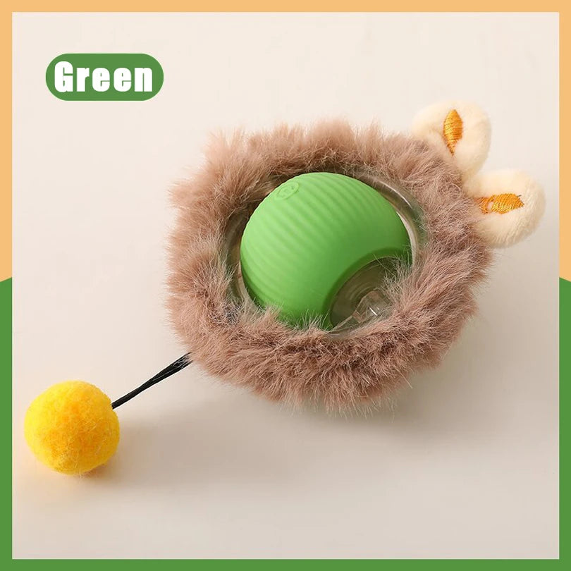 Dropshipping Interactive Cat Toys Ball Fast Rolling in Pouch Kitten Toy Motion Activated Interactive Cat Toy for Indoor