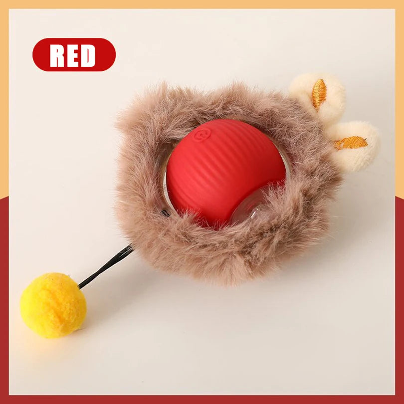 Dropshipping Interactive Cat Toys Ball Fast Rolling in Pouch Kitten Toy Motion Activated Interactive Cat Toy for Indoor