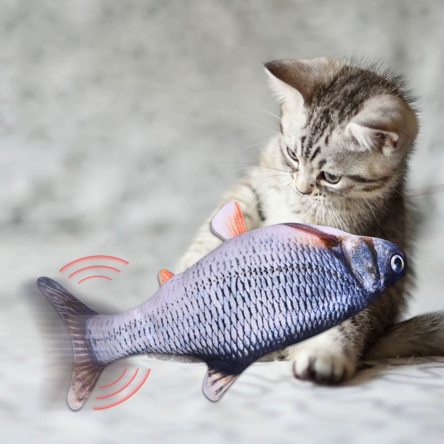 Floppy Fish Cat Toy Moving Fish Toy Pet USB Charger Toy Interactive Electric Floppy Fish Funny Cat Chewing Playing Supplies