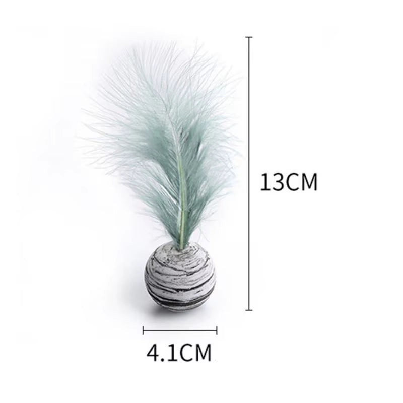 1Pc Funny Cat Toy Star Ball plus Feather EVA Material Light Foam Ball Throwing Toy Star Texture Ball Feather Toy for Dog Cat New