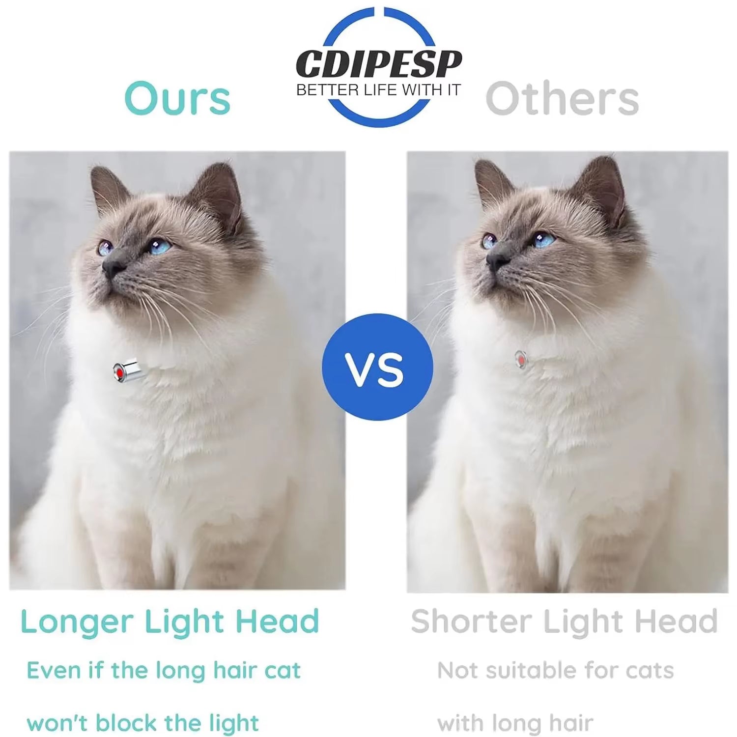 New Smart LED Laser Collar for Cats USB Rechargeable with Adjustable Angle Fun Cat Toy Teasing Laser Pen Collar Pet Teaser Stick