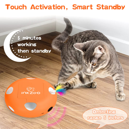 INKZOO Cat Toys, Interactive Cat Toys for Indoor Cats, Smart Interactive Kitten Toy, Automatic 7 Holes Mice Whack-A-Mole